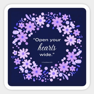 Heart quote from 2 Corinthians 6:13 Sticker